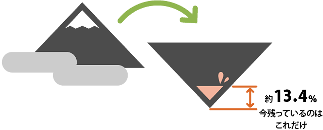 約13.4%今残っているのはこれだけ